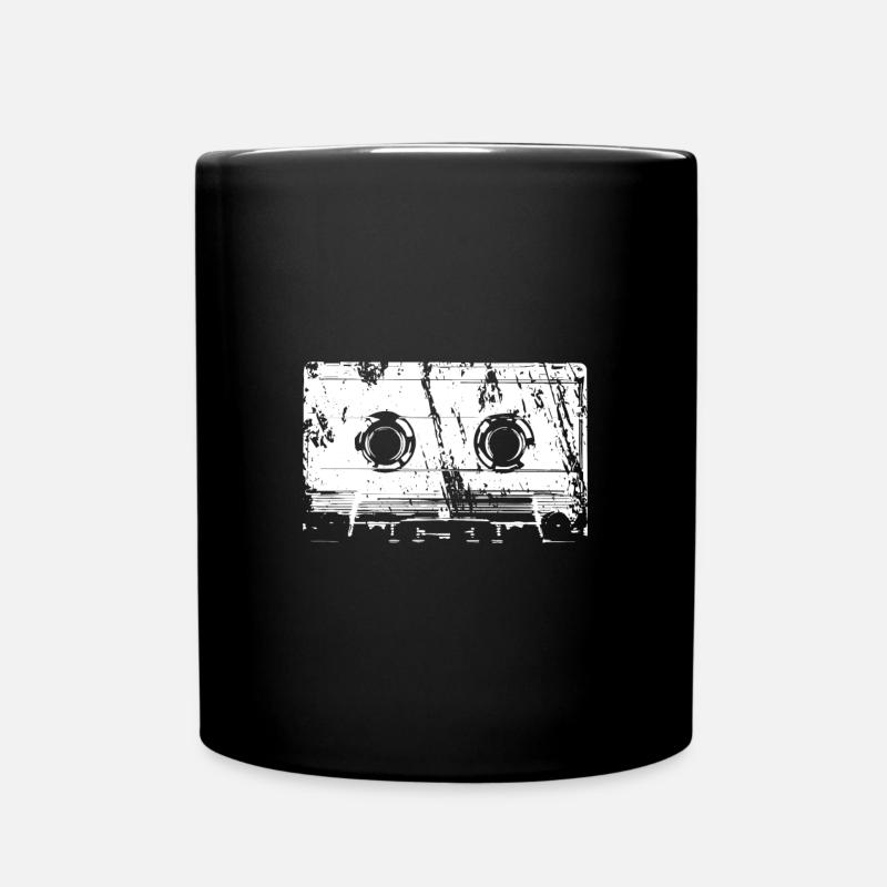 Musik Kassette - Tasse einfarbig - Schwarz