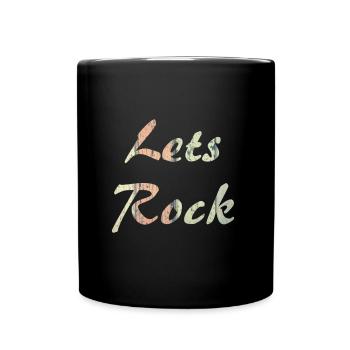 lets rock - Full Colour Mug - black - Front