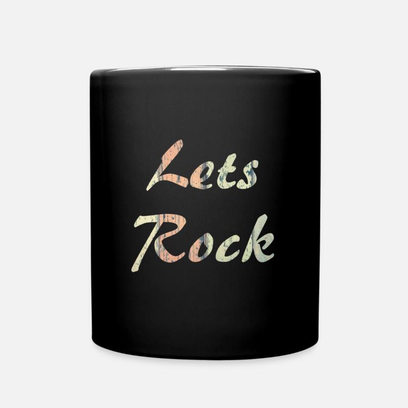 lets rock - Tasse einfarbig - Schwarz