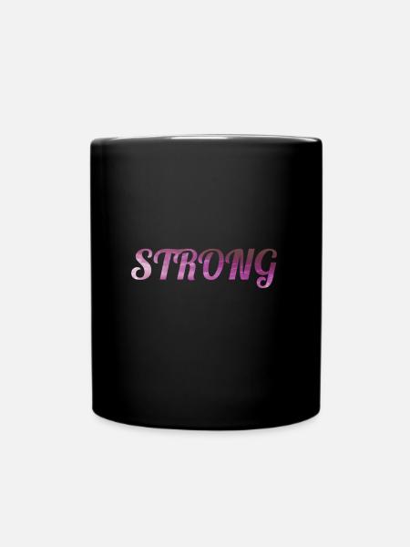 strong - Tasse einfarbig - Schwarz