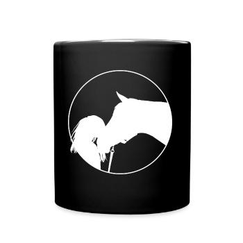 Horse Love - Tasse einfarbig - Schwarz - Vorne