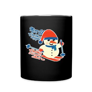 Christmas Christmas Christmas Christmas - Full Colour Mug - black - Front