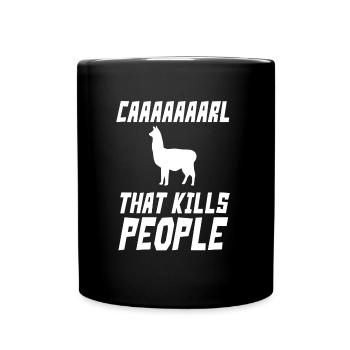 Carl Caaarl hat LLama Lama alpaca kids gift - Full Colour Mug - black - Front