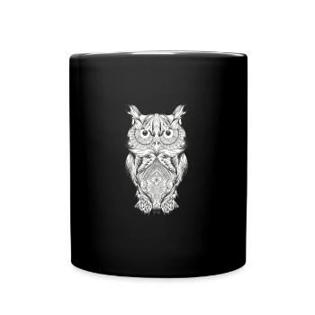 Owl stylish - Full Colour Mug - black - Front