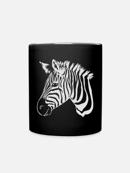 zebra light - Tasse einfarbig - Schwarz