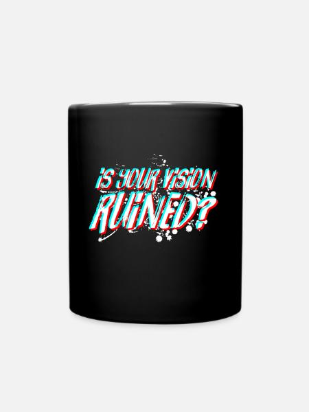EST VOTRE VISION RUINED V2 - Mug uni - noir