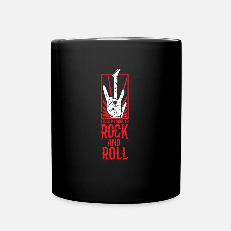 Rock and roll - Full Colour Mug - black
