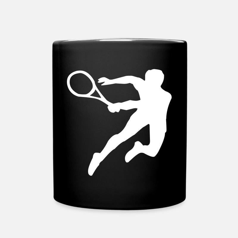 Tennis - Tennisspieler - Tasse einfarbig - Schwarz