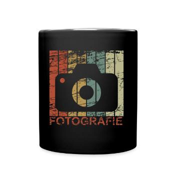 Fotografie - Kamera, Fotografieren, Bild, Geschenk - Tasse einfarbig - Schwarz - Vorne
