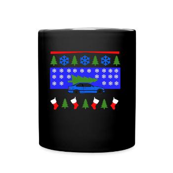 Christmas-Racer - Tasse einfarbig - Schwarz - Vorne