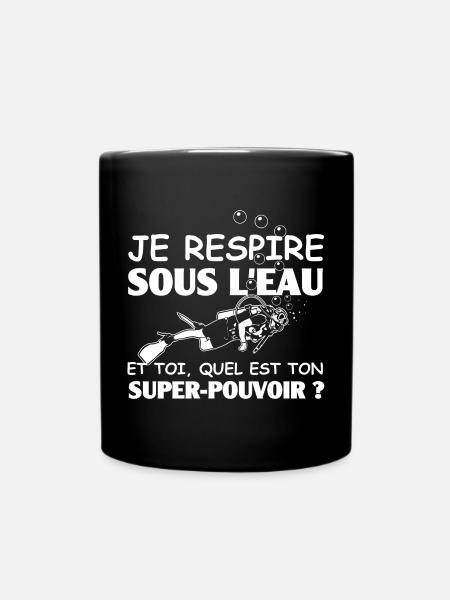 Super-Pouvoir Plongeuse - Mug uni - noir