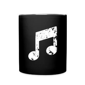 Music Note - Full Colour Mug - black - Front