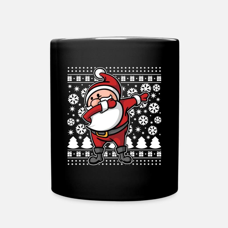 Noël moche tamponner Noël du père Noël - Mug uni - noir