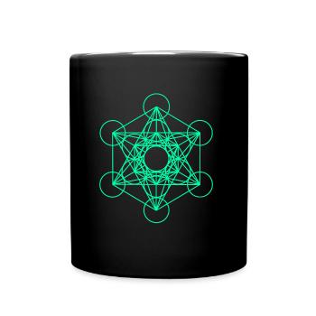 Metatrons Cube 10 - Full Colour Mug - black - Front