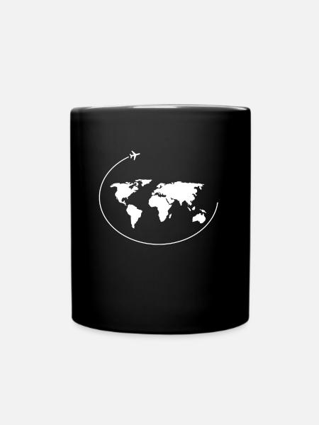 Travel the world - Full Colour Mug - black