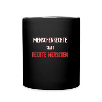 Droits de l’homme | L’idée de cadeau contre les nazis Antifa - Mug uni - noir - Devant