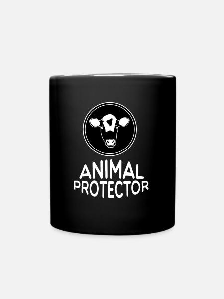 Animal Protector / Vegan - Full Colour Mug - black