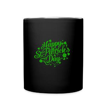 St. Patrick's Day Green Irleand Ireland Irish luck - Full Colour Mug - black - Front