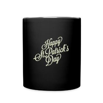 St. Patrick's Day Green Irish Ireland Lucky Happy - Full Colour Mug - black - Front