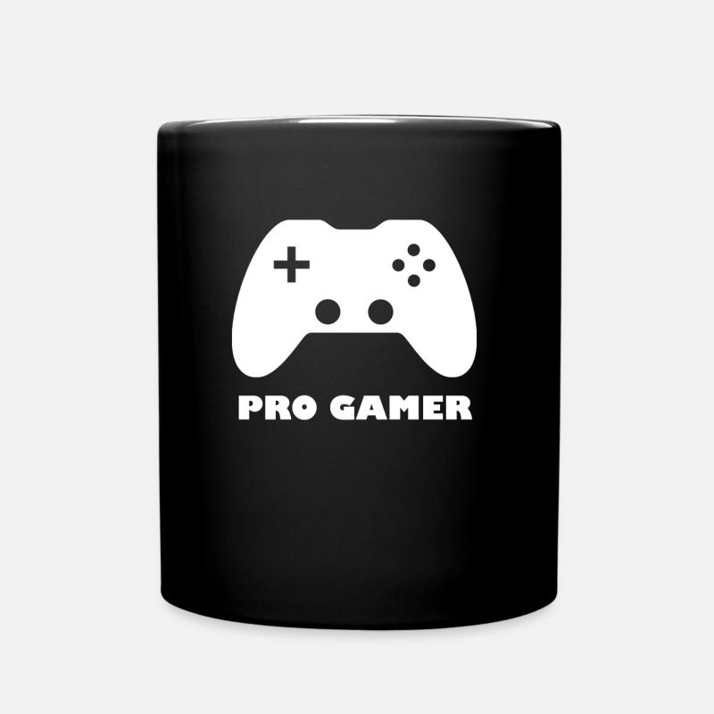Progamer weiss - Tasse einfarbig - Schwarz