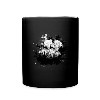 grunge santa sleigh - Full Colour Mug - black - Front