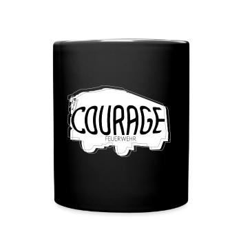 Courage - Tasse einfarbig - Schwarz - Vorne