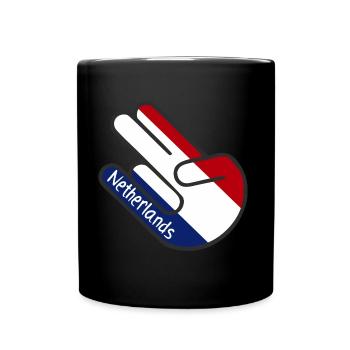 Shocker Netherlands Geschenk - Tasse einfarbig - Schwarz - Vorne