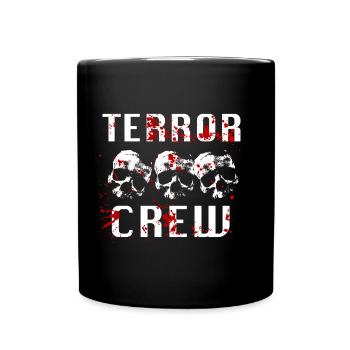 Terror Crew Speedcore Gabber Skull Blood - Full Colour Mug - black - Front