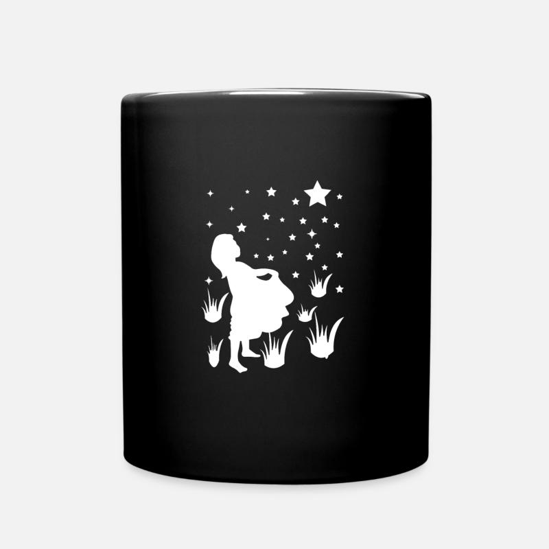 Sterntaler Silhouette weiß - Tasse einfarbig - Schwarz