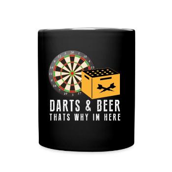 Darts Evolution Dart Sport Bullseye fun geschenk - Tasse einfarbig - Schwarz - Vorne
