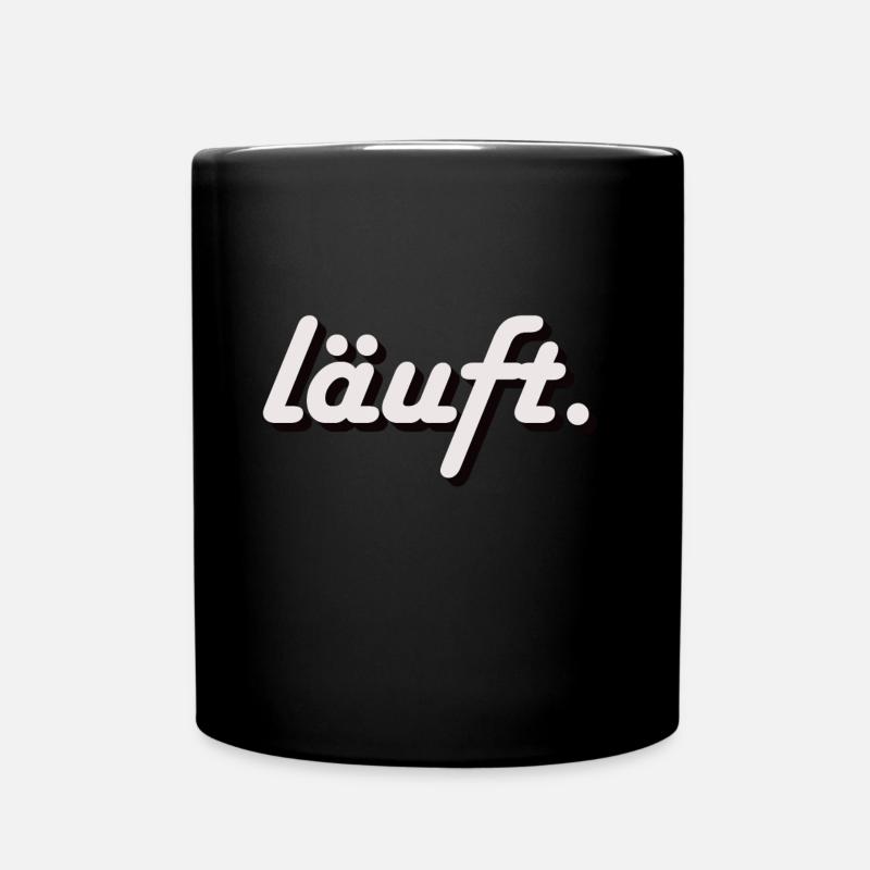 Männer Premium T-Shirt Läuft! - Tasse einfarbig - Schwarz