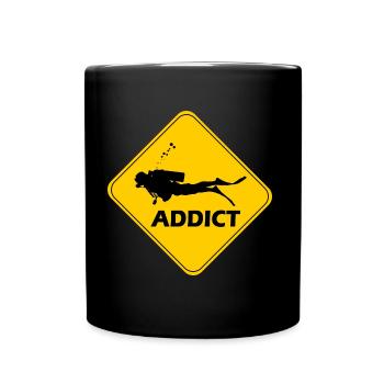 Taucher tauchen schnorcheln Geschenk idee - Tasse einfarbig - Schwarz - Vorne