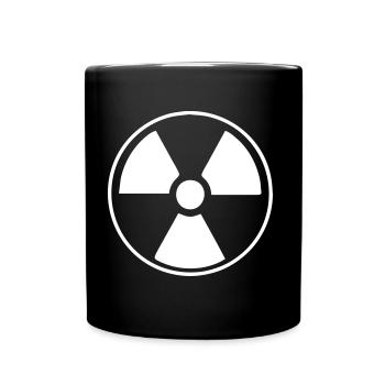 Radioactive Radioaktiv Symbol Piktogramm Vektor - Tasse einfarbig - Schwarz - Vorne