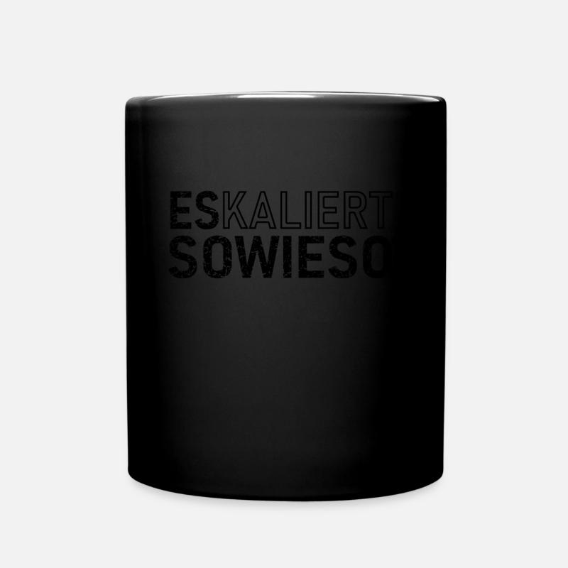 It escapes anyway - Full Colour Mug - black