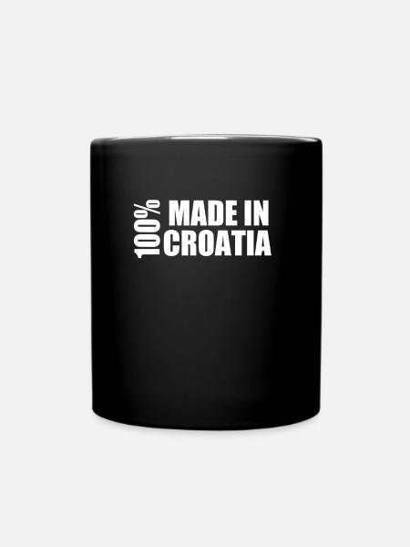 100% FABRIQUÉ EN CROATIE CROATIE ZAGREB CROATIAN - Mug uni - noir