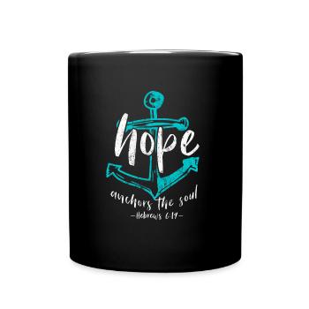 Hope Bibelvers - Tasse einfarbig - Schwarz - Vorne