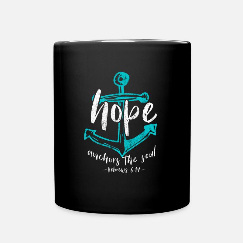 Hope verset biblique - Mug uni - noir