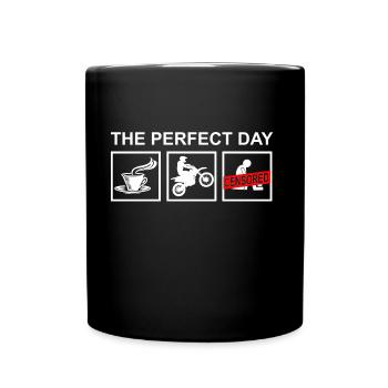 Motocross plan for today - Dirtbike, motorcycle - Full Colour Mug - black - Front