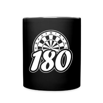 180 darts dartboard - Full Colour Mug - black - Front