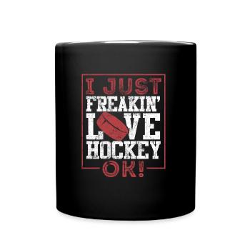 J'adore le hockey - Mug uni - noir - Devant