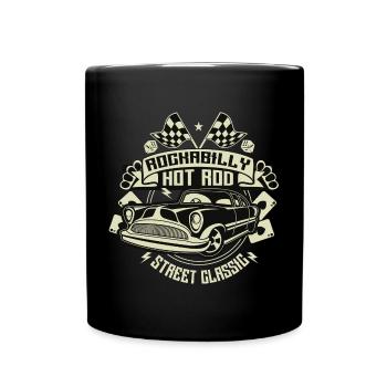 Rockabilly Hotrod. Retro Vintage Fifties Sixties - Tasse einfarbig - Schwarz - Vorne