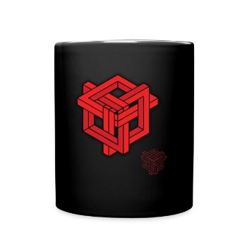 Illusion d’optique - Mug uni - noir - Devant