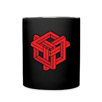 Illusion d’optique - Mug uni - noir - Devant