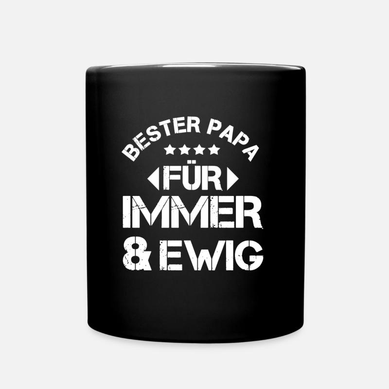 Bester Papa - Tasse einfarbig - Schwarz