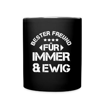 bester freund - Tasse einfarbig - Schwarz - Vorne
