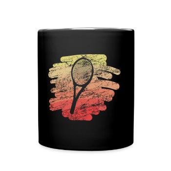 Tennis and tennis - Full Colour Mug - black - Front