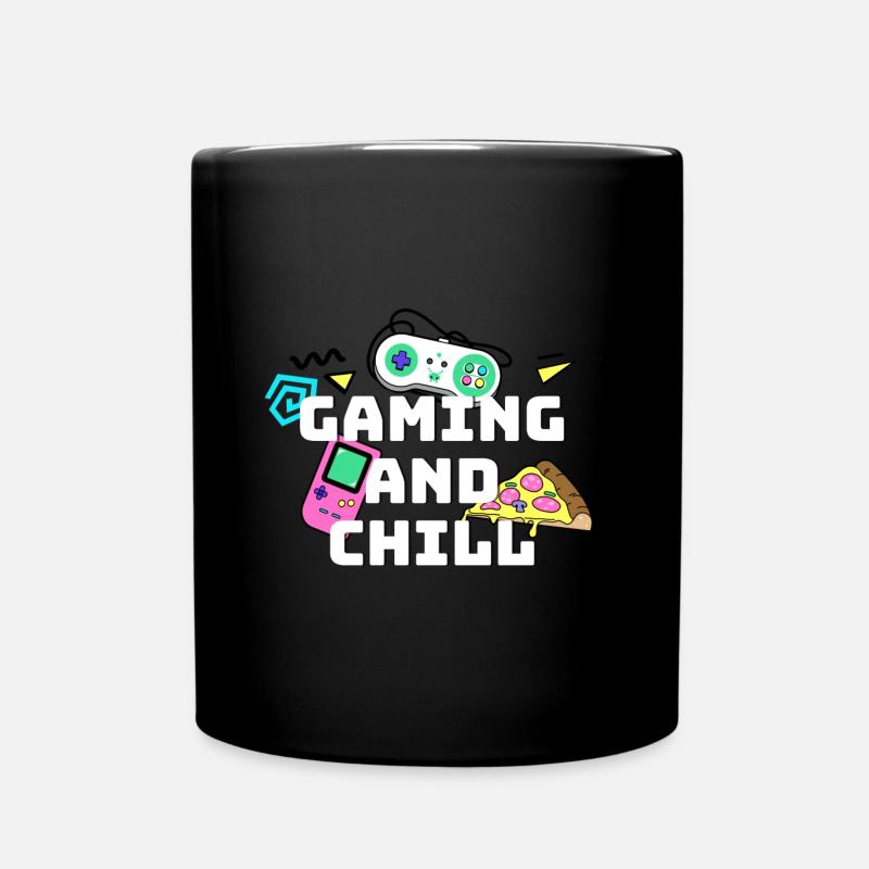 gaming and chill - Tasse einfarbig - Schwarz