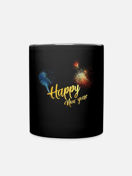 Happy New Year - Full Colour Mug - black