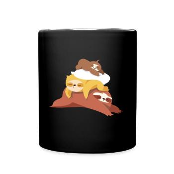 paresse froid sommeil fatigué - Mug uni - noir - Devant