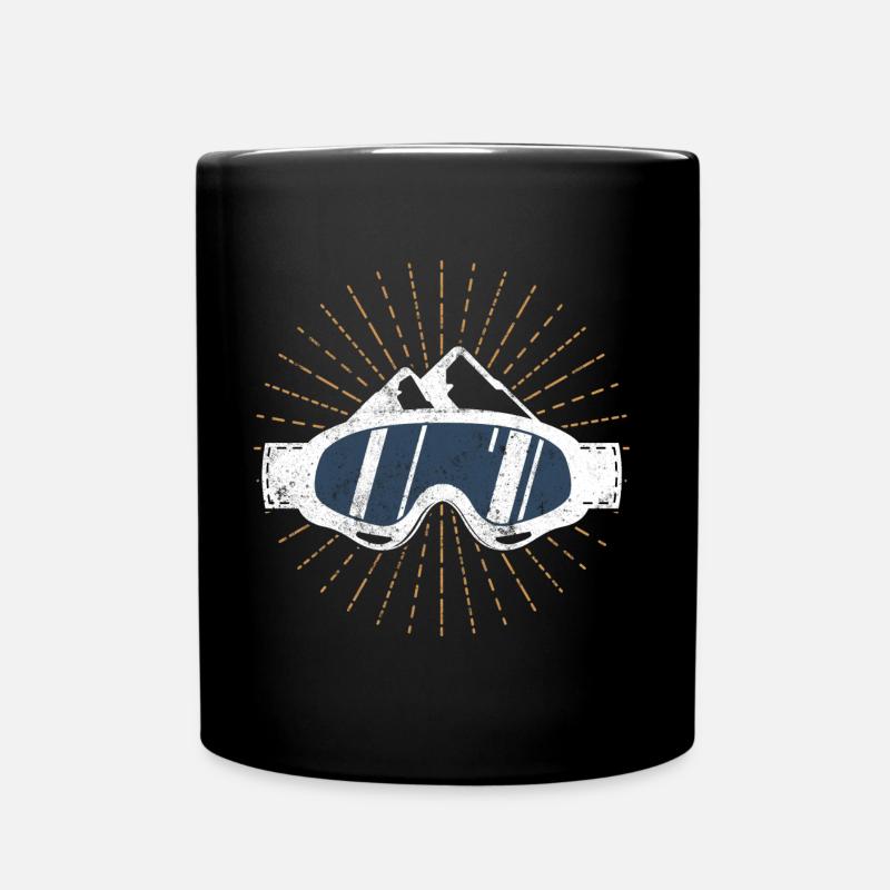 Lunettes de snowboard de ski de sports d’hiver - Mug uni - noir